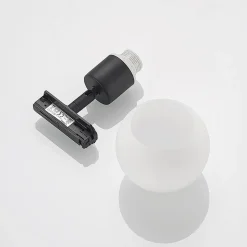 Lindby Linaro skinnespot, E14, sort, Ø 10 cm, 1-faset