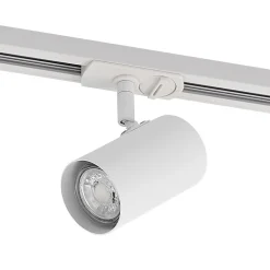 Lindby Linaro skinnespot, GU10, Ø 6 cm, hvid, 1-faset