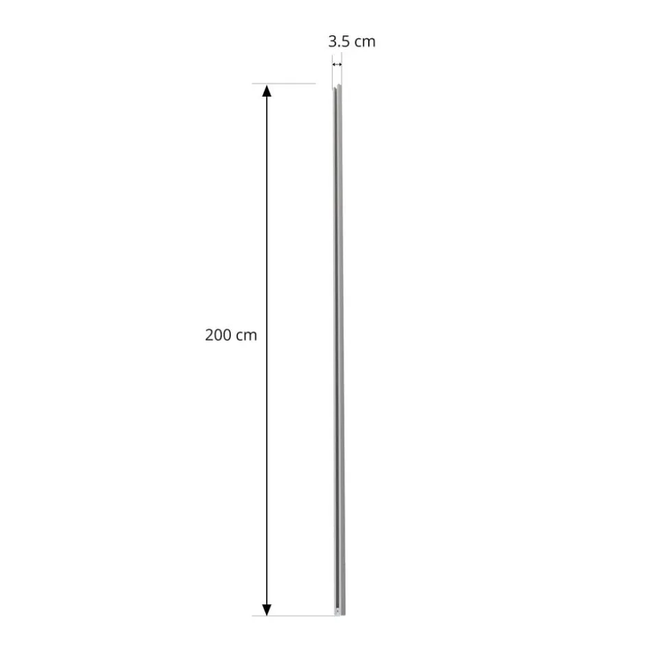Lindby Linaro strømskinne, 2 m, hvid, 1-fase skinne
