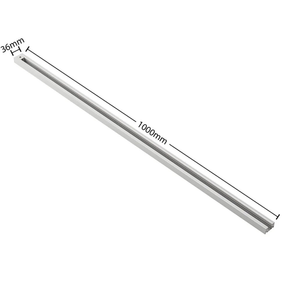 Lindby Linaro strømskinne, 1 m, hvid, 1-fase skinne