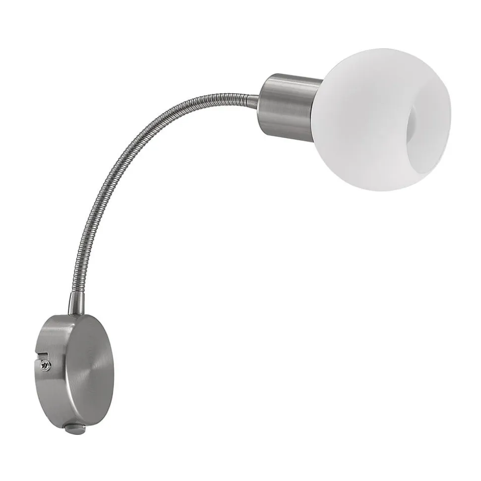 Lindby Lioma væglampe med fleksibel arm, nikkel