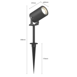 Lindby Lobelia spot med jordspyd, GU10, IP65