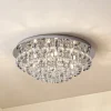 Lindby loftlampe Antonino, 8 lyskilder, krom, krystal, 55 cm