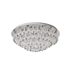 Lindby loftlampe Antonino, 8 lyskilder, krom, krystal, 55 cm