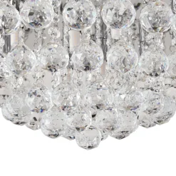 Lindby loftlampe Antonino, 8 lyskilder, krom, krystal, 55 cm