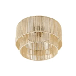 Lindby loftlampe Anuva, beige natur, papir, Ø 45 cm
