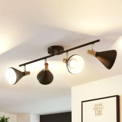 Lindby loftlampe Arina, 68 cm, sort, 4 lyskilder, E14