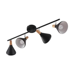Lindby loftlampe Arina, 68 cm, sort, 4 lyskilder, E14
