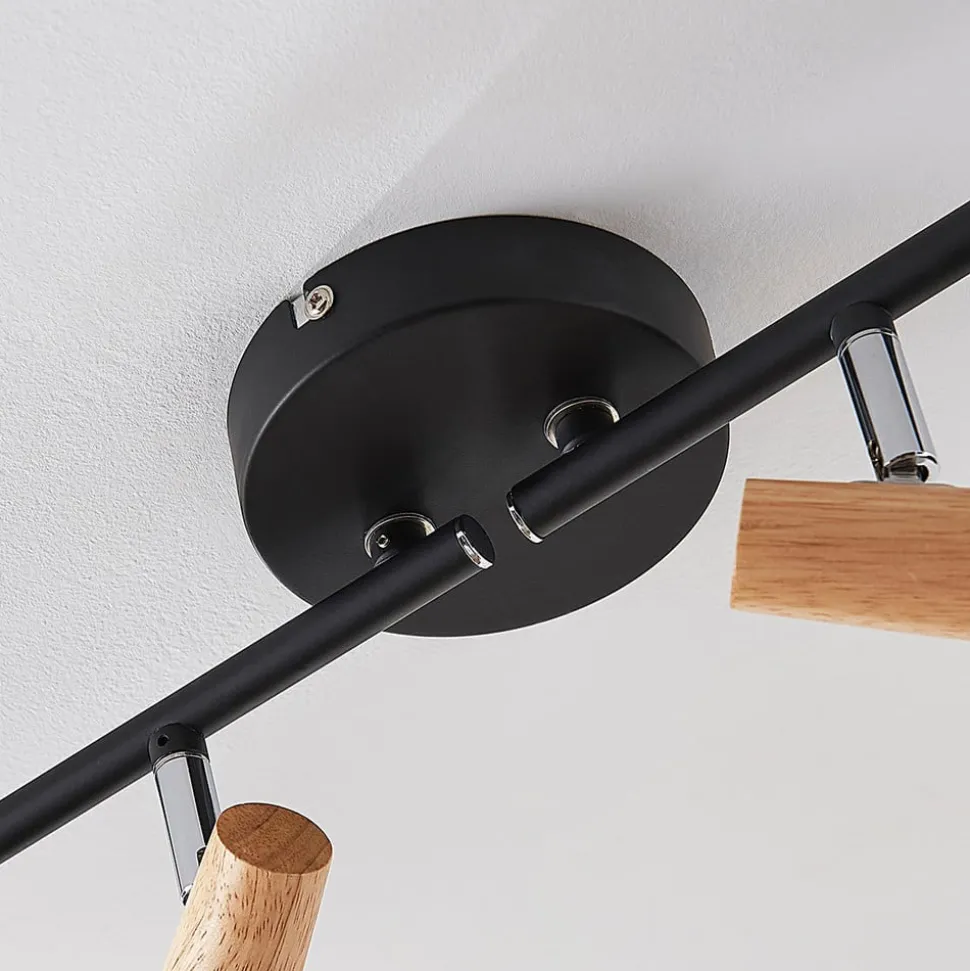 Lindby loftlampe Arina, 68 cm, sort, 4 lyskilder, E14