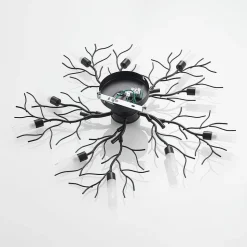 Lindby loftlampe Bigna, Ø 68 cm, 10 lyskilder, glas, metal