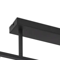Lindby loftlampe Biscala, 5 lyskilder, sort/røget, E14