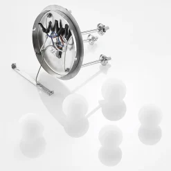 Lindby loftlampe Chrissy, Ø 27 cm, krom, 5 lyskilder, glas