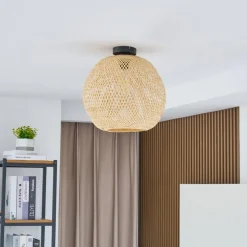 Lindby loftlampe Dabila, bambus, Ø 35 cm, E27