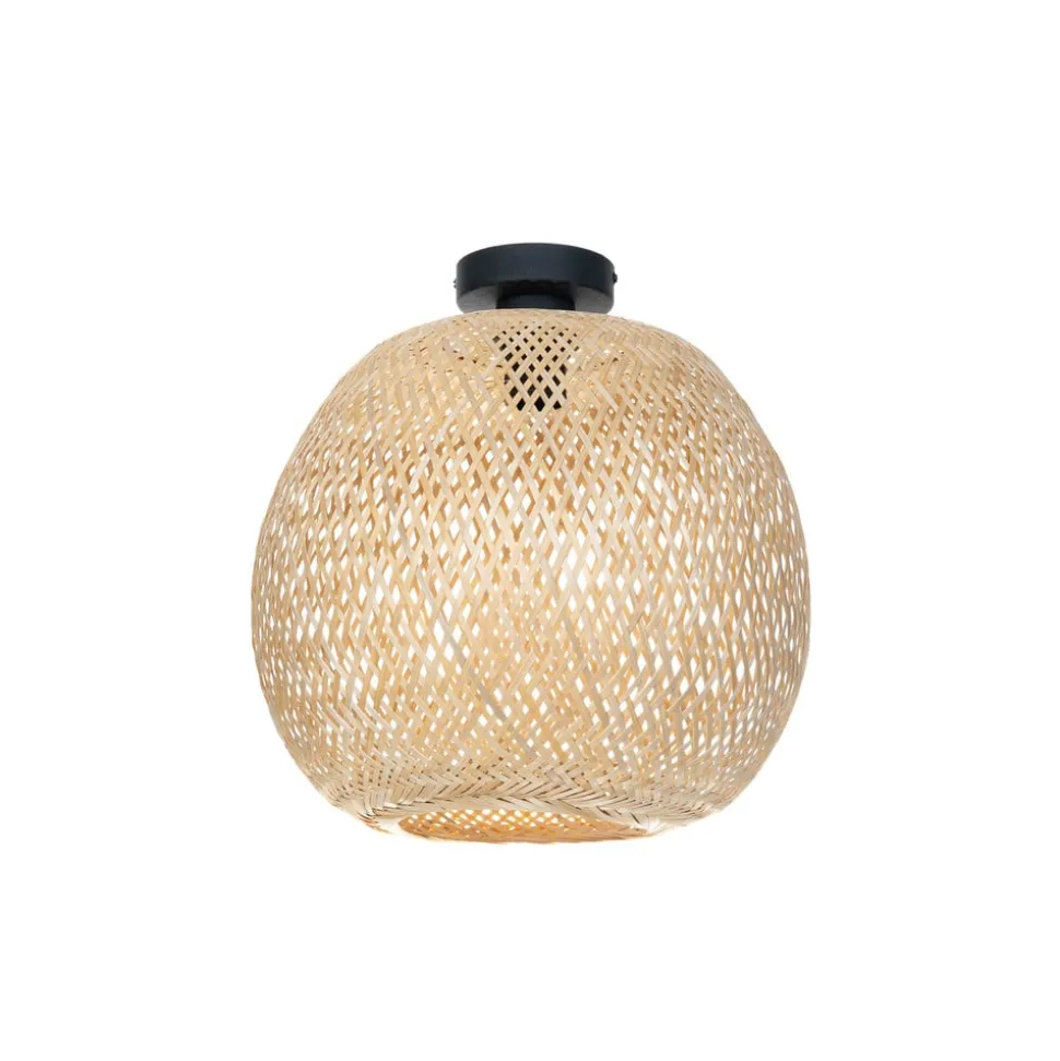 Lindby loftlampe Dabila, bambus, Ø 35 cm, E27