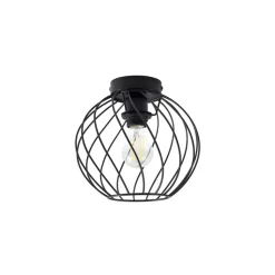 Lindby loftlampe Danika, Ø 25 cm, sort, metal