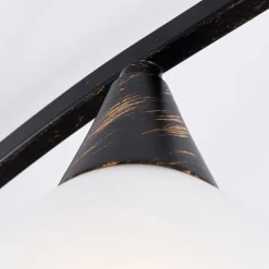 Lindby loftlampe Della, sort-guld, 110 cm, 5 lyskilder, E14