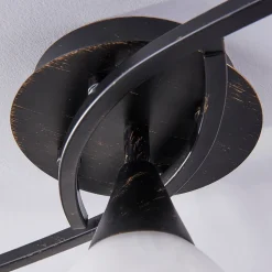 Lindby loftlampe Della, sort-guld, 110 cm, 5 lyskilder, E14