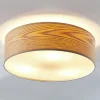 Lindby loftlampe Dominic, Ø 45 cm, 3 lyskilder, træ