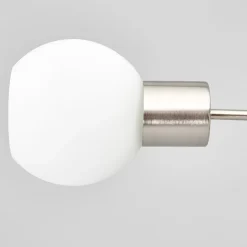 Lindby loftlampe Elaina, Ø 38cm, 3 lyskilder, nikkel, glas, E14