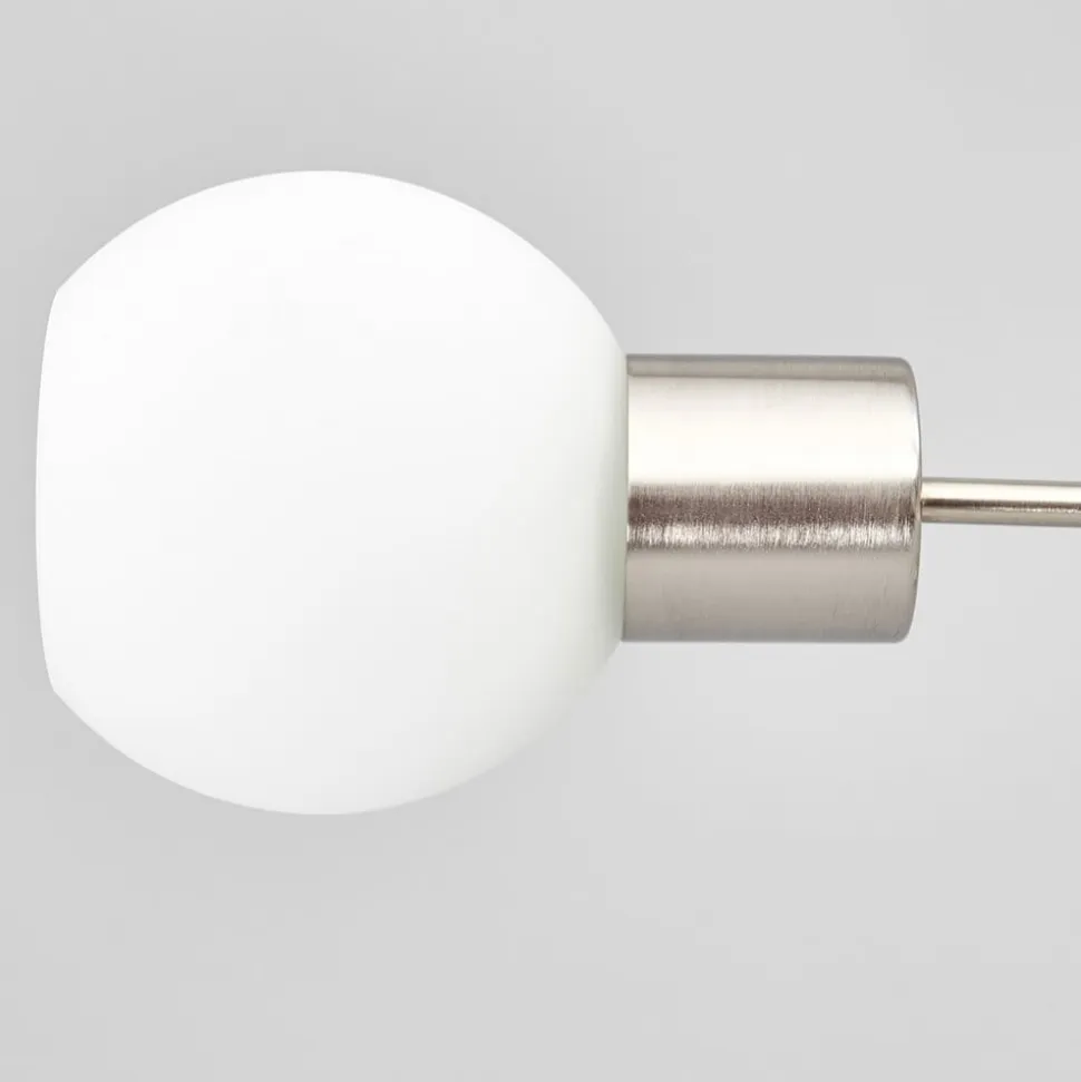 Lindby loftlampe Elaina, Ø 38cm, 3 lyskilder, nikkel, glas, E14