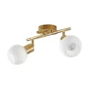 Lindby loftlampe Elaina, 30 cm, 2 lyskilder, messing, glas, E14