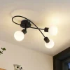 Lindby loftlampe Elaina, 54 cm, 3 lyskilder, sort/hvid, E14