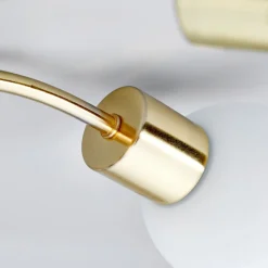 Lindby loftlampe Elaina, Ø54cm, 5 lyskilder, messing, glas, E14