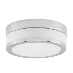 Lindby loftlampe Flavi, Ø 23 cm, krom, glas, IP44, E27