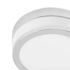 Lindby loftlampe Flavi, Ø 23 cm, krom, glas, IP44, E27
