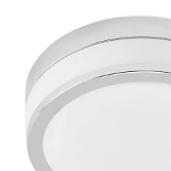 Lindby Loftlampe Flavi, Ø 28 cm, krom, glas, IP44, E27