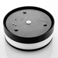 Lindby loftlampe Flavi, Ø 23 cm, sort, glas, IP44, E27