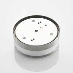 Lindby Loftlampe Flavi, Ø 23 cm, nikkel, glas, IP44, E27