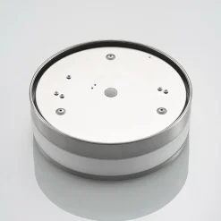 Lindby Loftlampe Flavi, Ø 28 cm, nikkel, glas, IP44, E27