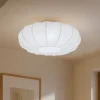 Lindby Loftlampe Helin, hvid, Ø 60 cm, tekstil, 3 x E27