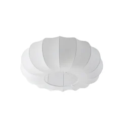 Lindby Loftlampe Helin, hvid, Ø 60 cm, tekstil, 3 x E27
