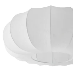 Lindby Loftlampe Helin, hvid, Ø 60 cm, tekstil, 3 x E27