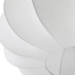 Lindby Loftlampe Helin, hvid, Ø 60 cm, tekstil, 3 x E27