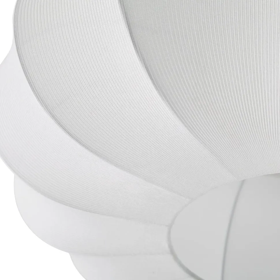 Lindby Loftlampe Helin, hvid, Ø 60 cm, tekstil, 3 x E27