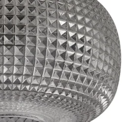 Lindby loftlampe Hildur, Ø 25 cm, røggrå, glas