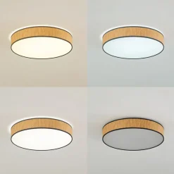 Lindby loftlampe Jutis, beige, tang, Ø 50 cm