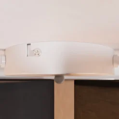 Lindby loftlampe Laurenz, 3 lyskilder, grå/brun, tekstil