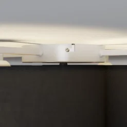 Lindby loftlampe Laurenz, 4 lyskilder, sort/guld, tekstil