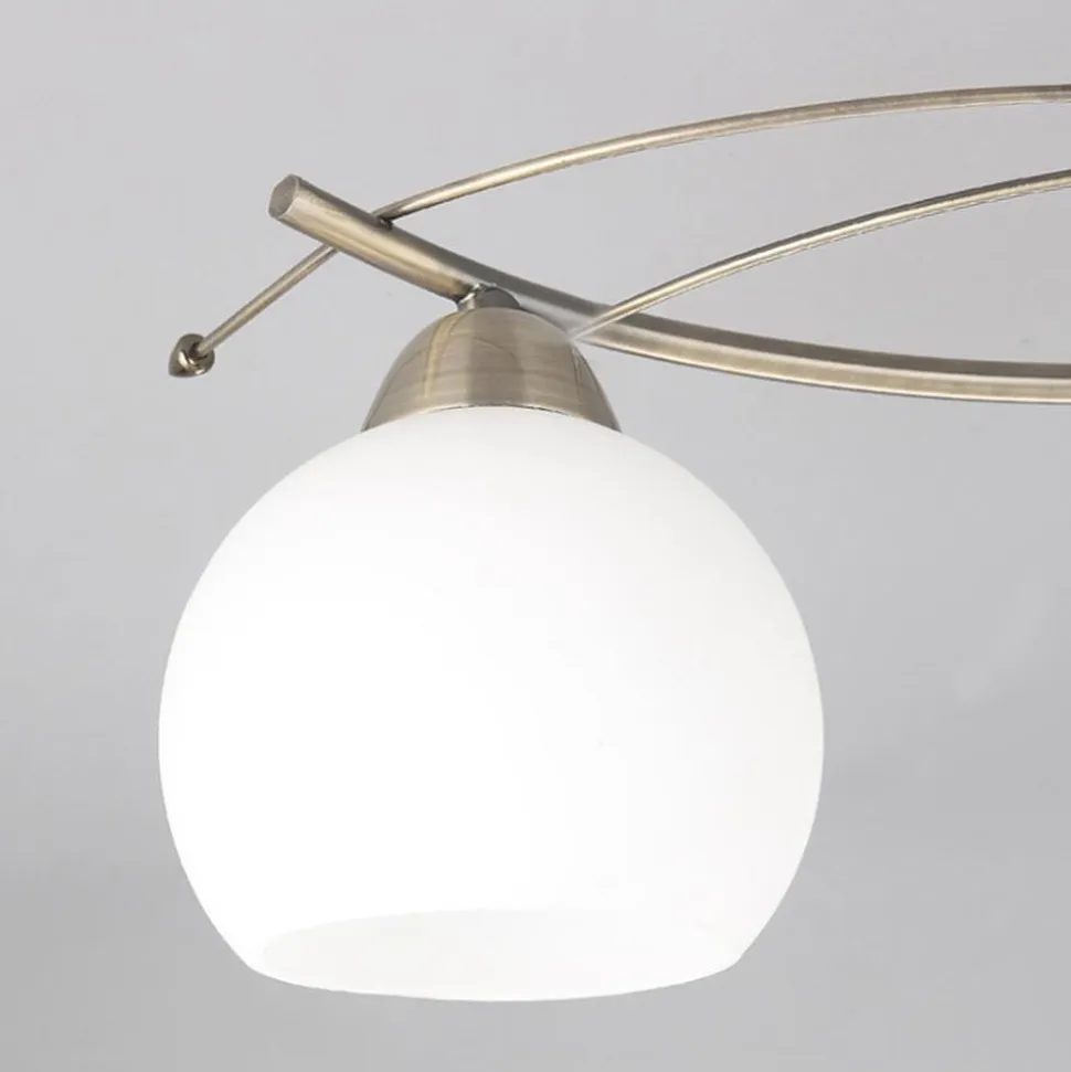 Lindby loftlampe Leanda, 80 cm, 4 lyskilder, metal, glas