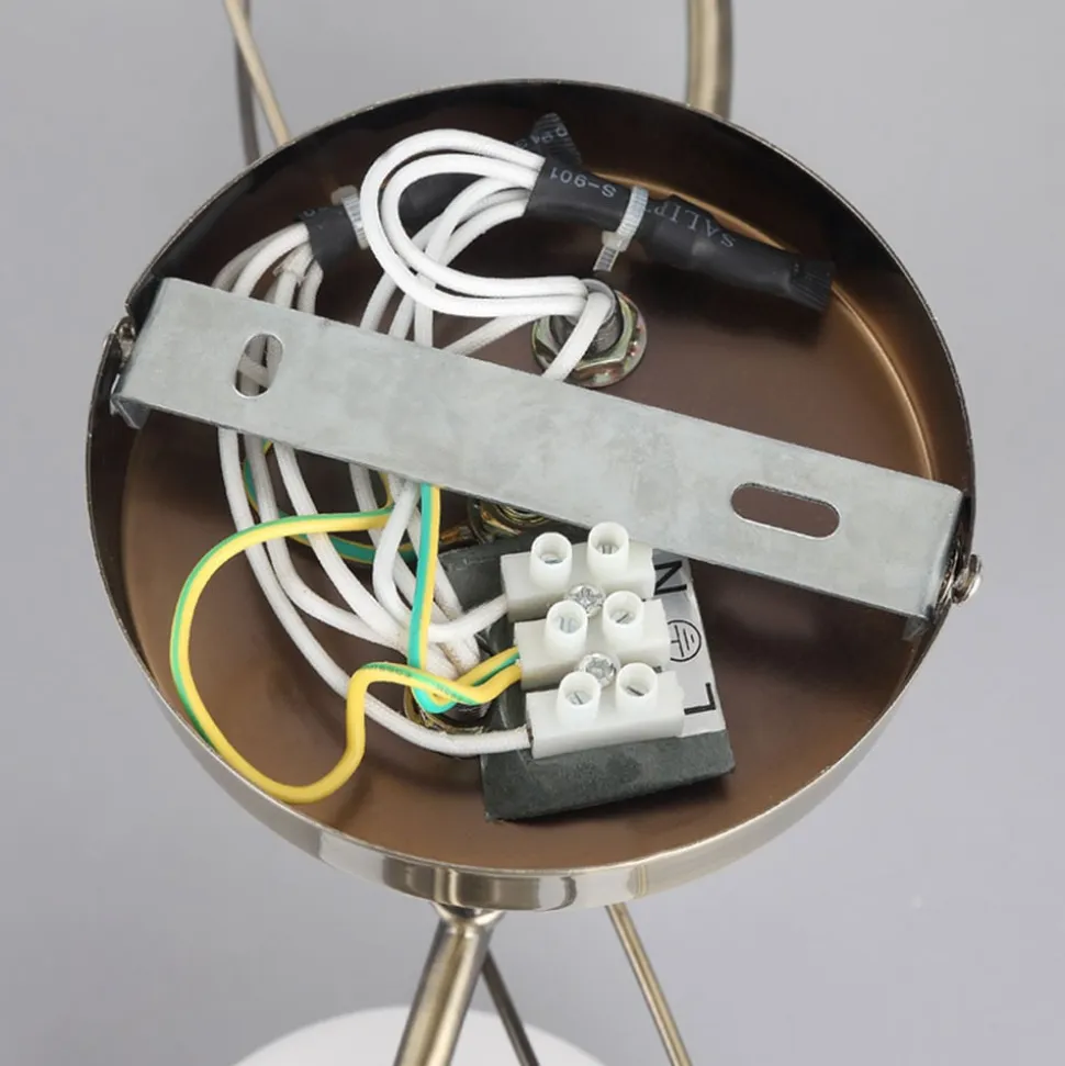 Lindby loftlampe Leanda, 80 cm, 4 lyskilder, metal, glas
