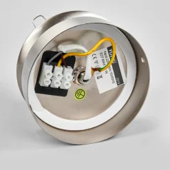 Lindby loftlampe Lennie, hvid, glas, Ø 20 cm, IP44, E27