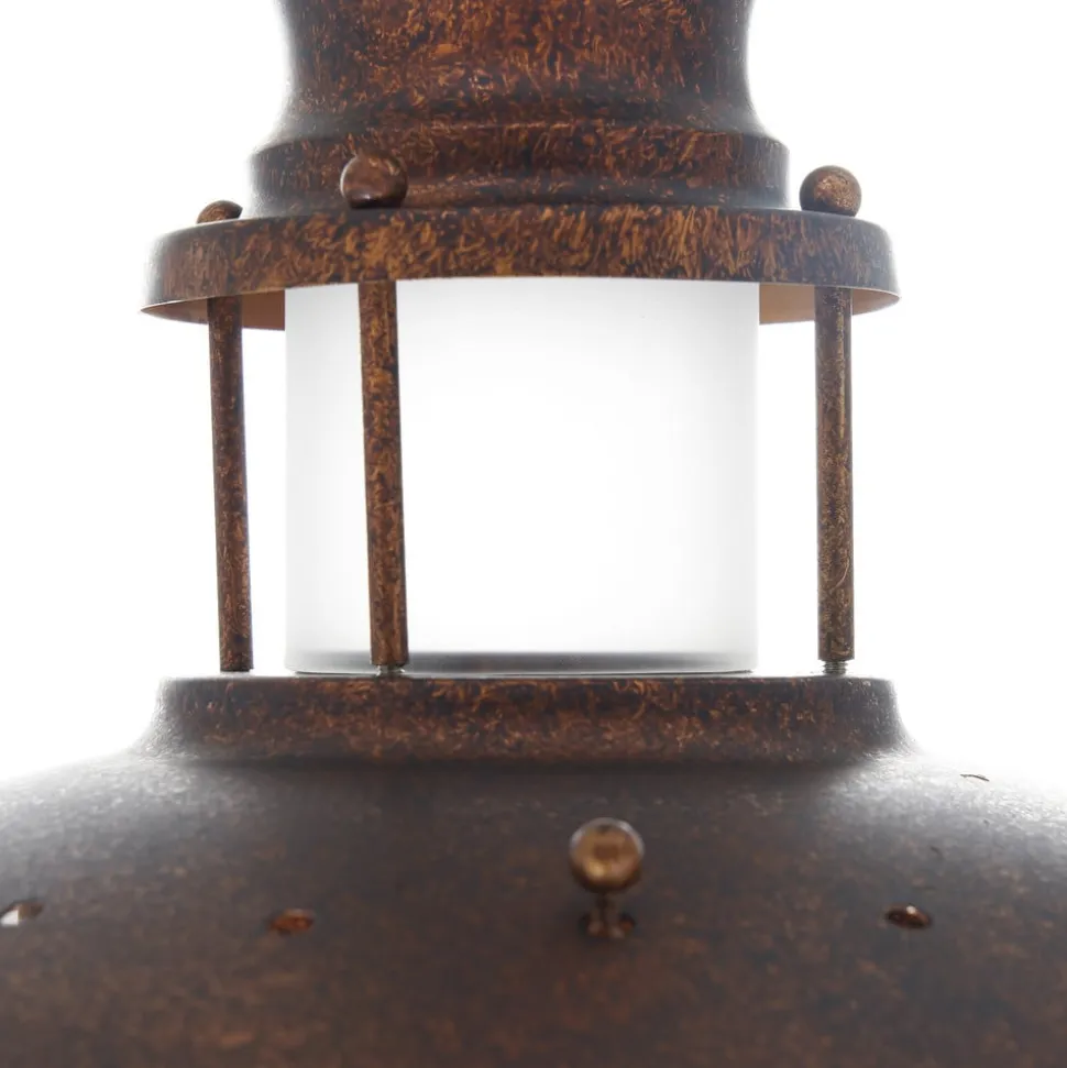 Lindby loftlampe Louisanne, brun, metal, Ø 35cm