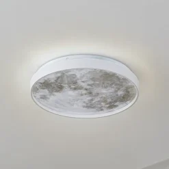 Lindby loftlampe Lune, plast, metal, 38 cm