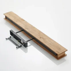 Lindby loftlampe Malwin, GU10, 100 cm lang, 6 lyskilder, træ