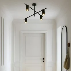 Lindby loftlampe Marilou, sandsort, 4 lyskilder, Ø 70 cm