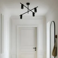 Lindby loftlampe Marilou, sandsort, 4 lyskilder, Ø 70 cm